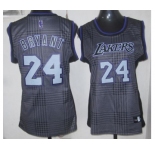 women nba los angeles lakers #24 kobe bryant black-grey[2012]