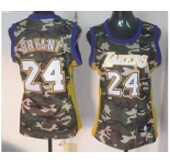 women nba los angeles lakers #24 kobe bryant camo