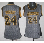women nba los angeles lakers #24 kobe bryant grey[static fashion swingman]