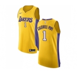Youth Nike Los Angeles Lakers #1 Kentavious Caldwell-Pope Authentic Gold Home NBA Jersey - Icon Edition