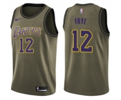 Youth Nike Los Angeles Lakers #12 Channing Frye Swingman Green Salute to Service NBA Jersey