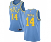 Youth Nike Los Angeles Lakers #14 Brandon Ingram Swingman Blue Hardwood Classics NBA Jersey