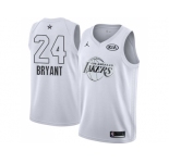 Youth Nike Los Angeles Lakers #24 Kobe Bryant White NBA Jordan Swingman 2018 All-Star Game Jersey
