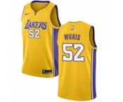 Youth Nike Los Angeles Lakers #52 Jamaal Wilkes Swingman Gold Home NBA Jersey - Icon Edition