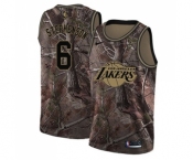 Youth Nike Los Angeles Lakers #6 Lance Stephenson Swingman Camo Realtree Collection NBA Jersey