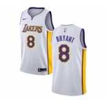 Youth Nike Los Angeles Lakers #8 Kobe Bryant Swingman White NBA Jersey - Association Edition