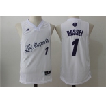 youth nba los angeles lakers #1 russell white[2016 Christmas edition]