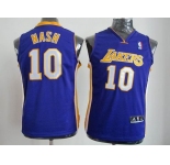 youth nba los angeles lakers #10 nash purple