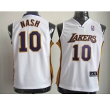 youth nba los angeles lakers #10 nash white