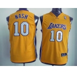 youth nba los angeles lakers #10 nash yellow