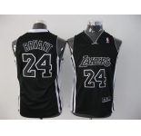 youth nba los angeles lakers #24 bryant black(black number)