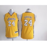 youth nba los angeles lakers #24 kobe bryant yellow[revolution 30 swingman]