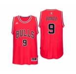 Men Chicago Bulls #9 Rajon Rondo Road Red New Swingman Jersey