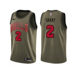 Men Nike Chicago Bulls #2 Jerian Grant Green Salute to Service NBA Swingman Jersey