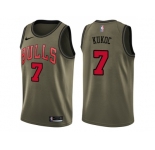 Men Nike Chicago Bulls #7 Tony Kukoc Green Salute to Service NBA Swingman Jersey