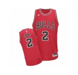 Men's Adidas Chicago Bulls #2 Jerian Grant Swingman Red Road NBA Jersey