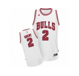 Men's Adidas Chicago Bulls #2 Jerian Grant Swingman White Home NBA Jersey