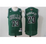 Men's Adidas Chicago Bulls #23 Michael Jordan Swingman Green Throwback NBA Jersey