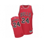 Men's Adidas Chicago Bulls #24 Lauri Markkanen Swingman Red Road NBA Jersey