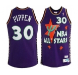Men's Adidas Chicago Bulls #30 Scottie Pippen Swingman Purple 1995 All Star Throwback NBA Jersey