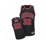 Men's Adidas Chicago Bulls #32 Kris Dunn Swingman Black Alternate NBA Jersey