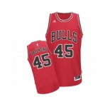 Men's Adidas Chicago Bulls #45 Denzel Valentine Swingman Red Road NBA Jersey