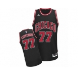 Men's Adidas Chicago Bulls #77 Joffrey Lauvergne Swingman Black Alternate NBA Jersey