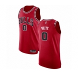 Men's Chicago Bulls #0 Coby White Authentic Red Basketball Jersey - Icon Edition