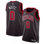 Men's Chicago Bulls #0 Coby White White 2024-25 City Edition Stitched Basketball Jersey