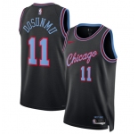 Men's Chicago Bulls #11 Ayo Dosunmu Black 2025-26 City Edition Swingman Stitched Basketball Jersey