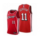 Men's Chicago Bulls #11 DeMar DeRozan 75th Anniversary Red Edition Swingman Stitched Basketball Jersey