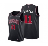 Men's Chicago Bulls #11 DeMar DeRozan Black Edition Swingman Stitched Basketball Jersey