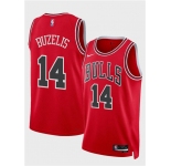 Men's Chicago Bulls #14 Matas Buzelis Red 2024 Draft Icon Edition Stitched Basketball Jersey