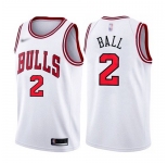Men's Chicago Bulls #2 Lonzo Ball White 2021 Nike Swingman Stitched Jersey