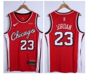 Men's Chicago Bulls #23 Michael Jordan 75th Anniversary Red Edition Swingman Stitched Basketball Jersey