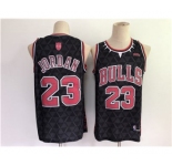 Men's Chicago Bulls #23 Michael Jordan Black Stitched Basketball Jersey