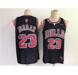 Men's Chicago Bulls #23 Michael Jordan Black Stitched NBA Jersey