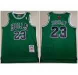 Men's Chicago Bulls #23 Michael Jordan Green Throwback Stitched Basketball Jersey