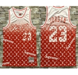 Men's Chicago Bulls #23 Michael Jordan Red Hardwood Classics Soul Swingman Throwback Jersey