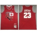 Men's Chicago Bulls #23 Michael Jordan Red Mitchell & Ness Juice Wrld Stitched Basketball Jersey