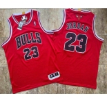Men's Chicago Bulls #23 Michael Jordan Red With Bulls AU Jersey