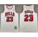 Men's Chicago Bulls #23 Michael Jordan White Stitched Basketball Jersey