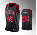 Men's Chicago Bulls #25 Dalen Terry Black Swingman Stitched Basketball Jersey