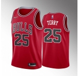 Men's Chicago Bulls #25 Dalen Terry Red Stitched Basketball Jersey