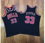 Men's Chicago Bulls #33 Scottie Pippen 1997-98 Red Champions Patch Hardwood Classics Soul AU Throwback Jersey
