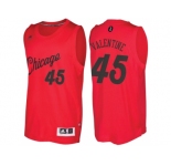 Men's Chicago Bulls #45 Denzel Valentine 2016 Christmas Day Red NBA Swingman Jersey