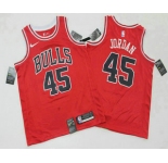 Men's Chicago Bulls #45 Michael Jordan Red 2019 Nike Swingman Printed NBA Jersey