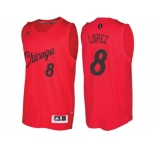 Men's Chicago Bulls #8 Robin Lopez Red 2016 Christmas Day NBA Swingman Jersey