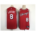 Men's Chicago Bulls #8 Zach LaVine Nike Red 2021-22 Swingman City Jersey