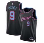 Men's Chicago Bulls #9 Nikola Vucevic Black 2025-26 City Edition Swingman Stitched Basketball Jersey